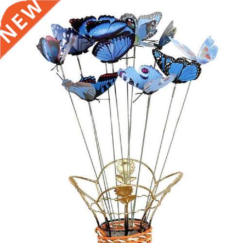 New 10Pcs/Set Simulation Butterfly Stick Outdoor Garden