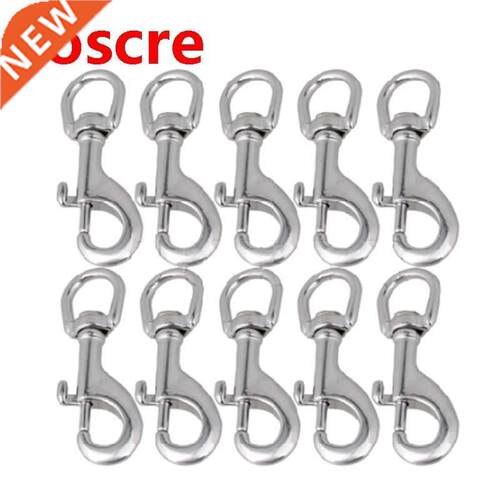 10Pcs 75mm/2.95in Swivel-Eye Bolt Snap Hooks Stainless Steel