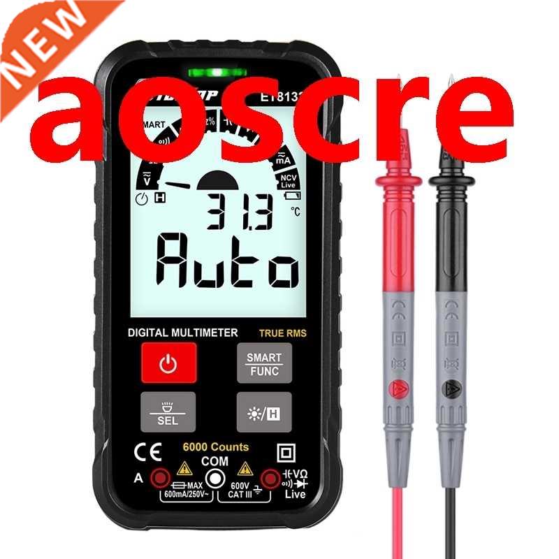 ET8132 Digital LCD Multimeter 6000 Counts Accuracy AC DC Vol