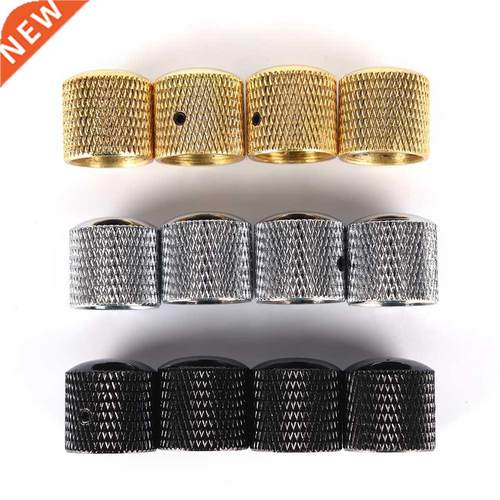 4Pcs Metal Electric Bass Guitar Volume Tone Control Knobs Do