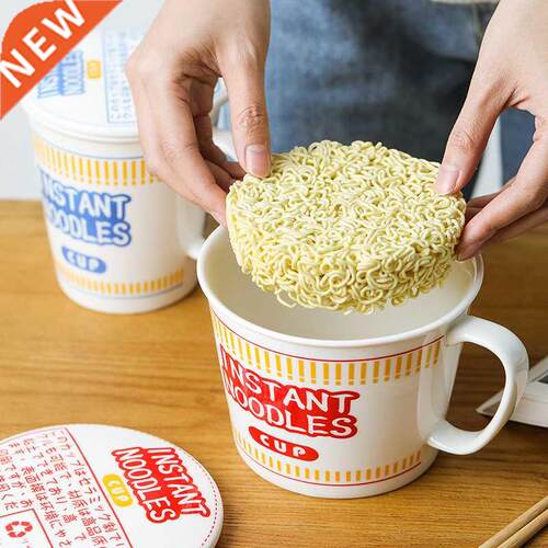 ins style creative instant noodle ceramic Cup bowl with cove