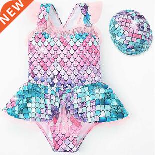 Mermaid Little Princess Swimsuit Baby Girls Swimwear One Pie
