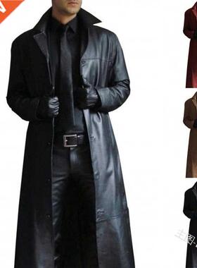 PU Leather Coat Men Jacket Spring Fall Winter  Slim Korea