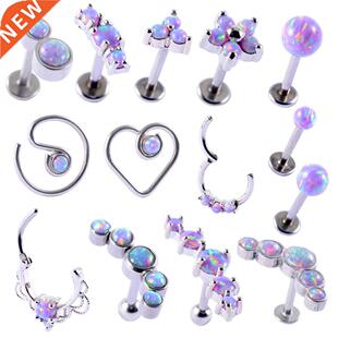1PC Opal8 Cluster Ear Tragus Helix Cartilage Piercing Surgi