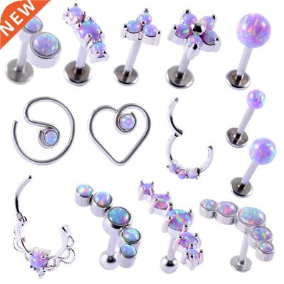 1PC Opal8 Cluster Ear Tragus Helix Cartilage Piercing Surgi