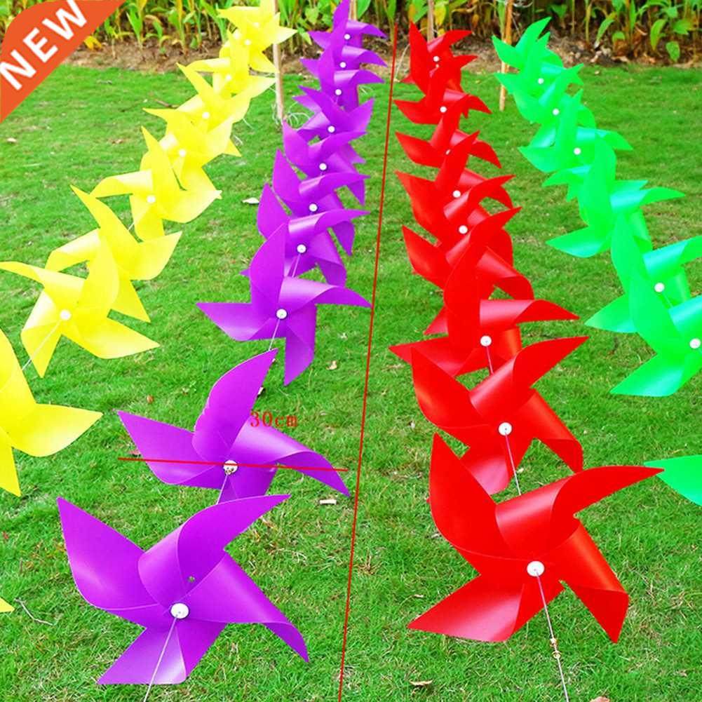 10m Plastic Windmill String Outdoor Garden Decor Colorful