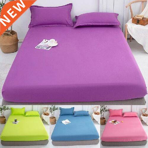 Pure Color Single Bed Sheet Pillowcase Single and Double
