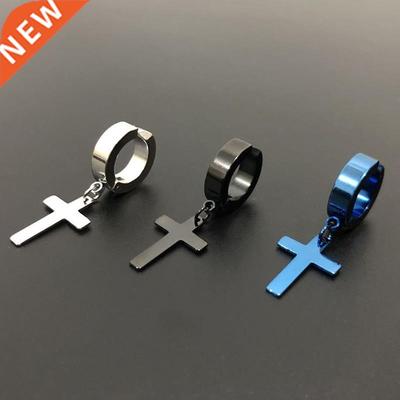 1pc Fake Piercing Earrings Stainless Steel Clip on Non Pierc