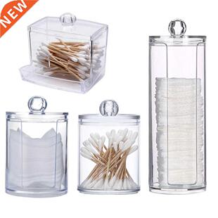 Acrylic Makeup Organizer Cotton Swabs Qtip Container Cosmeti