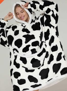 Cow Animal Cartoon Oversize Hoodie Family Matching Outfits T