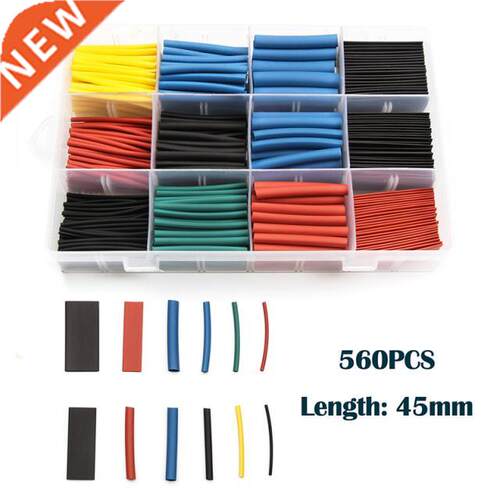 560PCS Polyolefin 2:1 Heat Shrink Sleeving Tubing Insulation