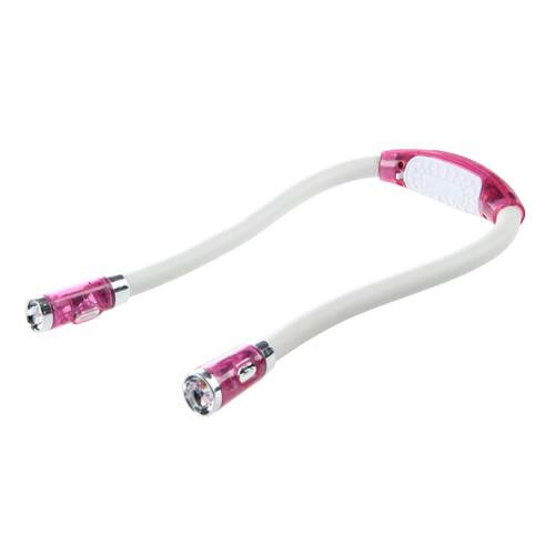 LED Flex Neck Reading Book Light Huglight (Pink 4 Modes)