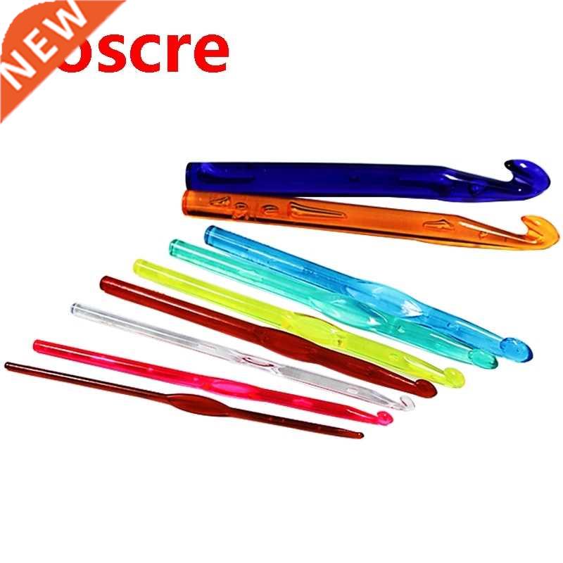1PCS 3-15mm Plastic Crochet Hooks Handle Knitting Needle W