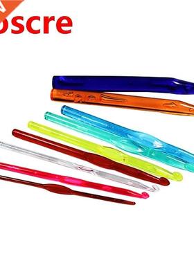 1PCS 3-15mm Plastic Crochet Hooks Handle Knitting Needle W