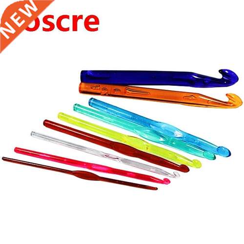 1PCS 3-15mm Plastic Crochet Hooks Handle Knitting Needle W