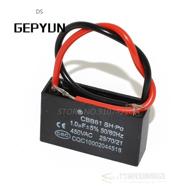 1pcs 450V CBB Motor Run Capactor CBB61 2UF startng capact