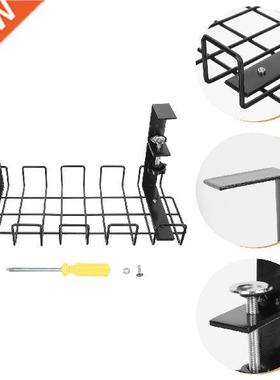 1Pc Metal Wire Cable Tray Under Table Cable Management