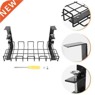 1Pc Metal Wire Cable Tray Under Table Cable Management