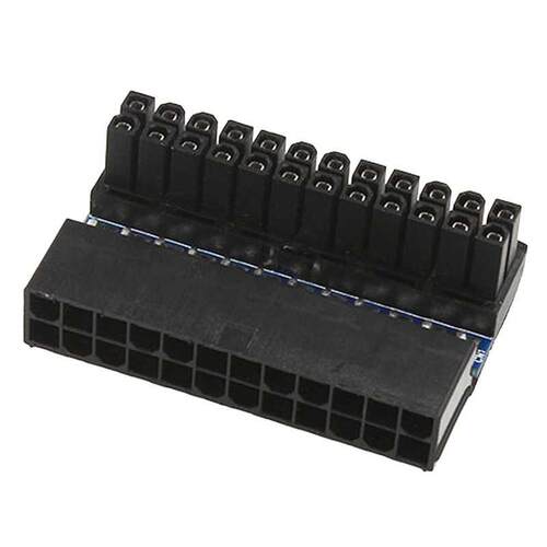 Atx 24 Pin Female To 24 Pin Male Right Angle Adapter For Des