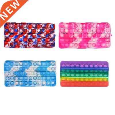 Rectangular Pencil Case Silicone Push Bubble Fidget Toys