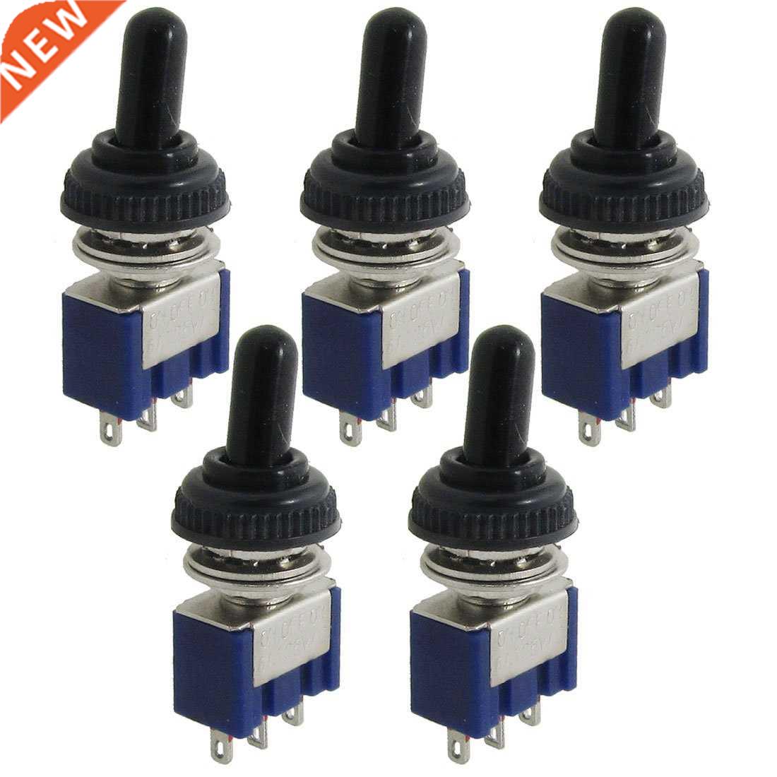 5 Pcs AC 125V 6A ON/OFF/ON  Position SPDT  Pins Toggle Swi