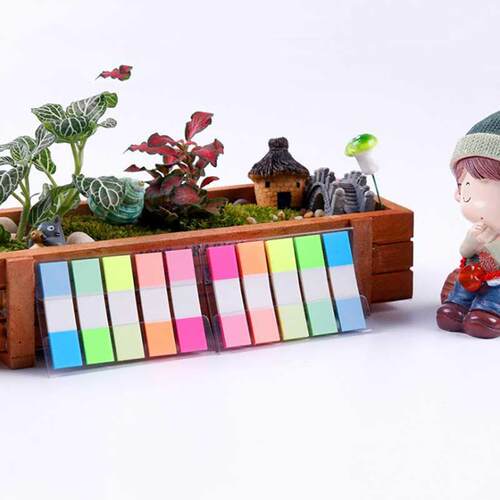 Random Colour Fluorescence Self Adhesive Memo Pad Sticky Not