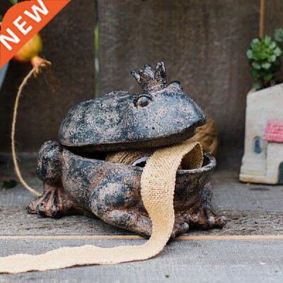 Frog Toad Resin Storage Box Decoration Art Vintage Frog