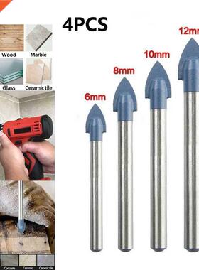 4pcs 6-12mm Triangle Drill Bit Glass Tile Cement Wall Drilli