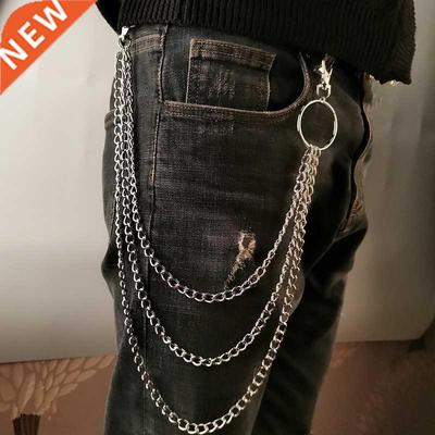 Trendy Punk Keychains Chain Belt Keychain for Women Metal Wa