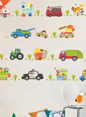 Cartoon Car Wall Decor Decals For Boys Bedroom Kids Room Ca