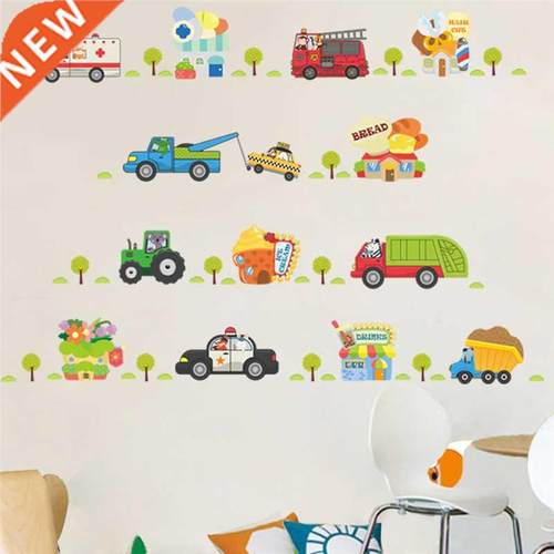 Cartoon Car Wall Decor Decals For Boys Bedroom Kids Room Ca