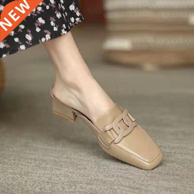 Women's slippers outdoor Women's slippers Flat Muller slippe