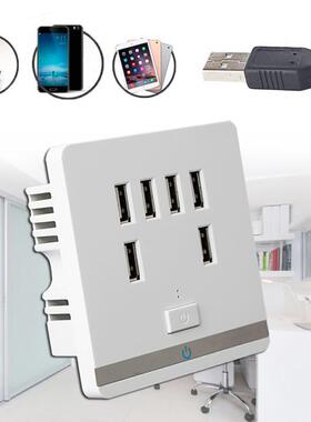 3.4A 6 Port USB Wall socket Outlet Charger Power Socket Rece