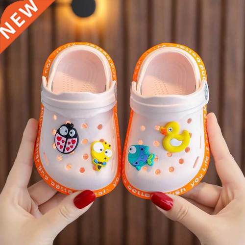 Summer Kids sandals Boys Girls Mules Cartoon baby Slippers F