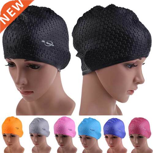 Silicone Waterproof Swimming Caps Protect Ears Long Hair Spo