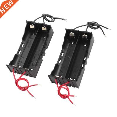 Black 2 Slots 2 x 3.7 V 18650 Holder Box Container x 2