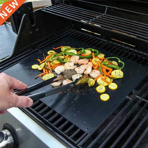 5pcs 40x33cm Outdoor Barbecue Anti-Stick Mat Thick Reusable
