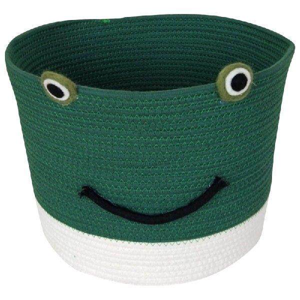 cute baby gift basket small cotton rope basket frog design