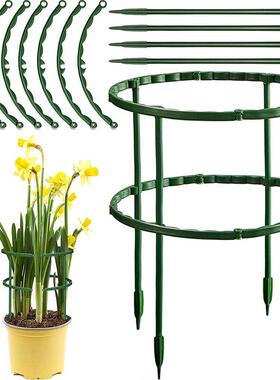 2/4/6pc Plastic Plant Support Pile Stand for Flowers Greenho