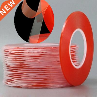0.2MM 1/2//5/10mm 50M Strong Acrylic Adhesive PET Red Film