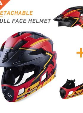 SUNRMOON full-face bcycle helmet wth tallght detachable
