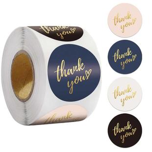 Thank You Stickers Seal Labels 50-500PCS Gold Foil Paper Dec