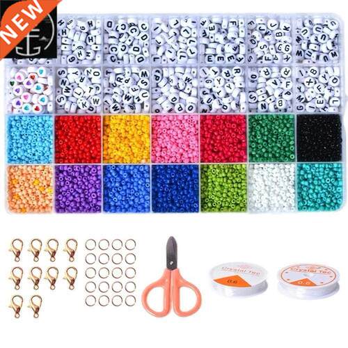 DIY Handmade Beads Kit Charms Elastic String for Jewelry Mak