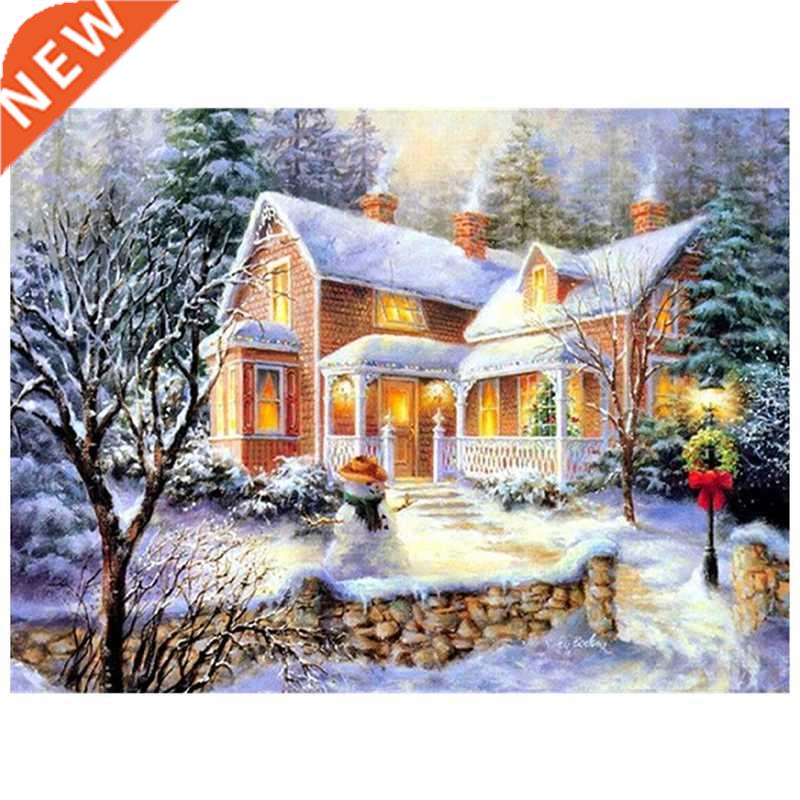 Diaond Painting Kits for Adults Full Drill Winter Scenery D