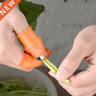 Silicone Thumb Knife+5PCS Finger Protector Gears Cutting Veg