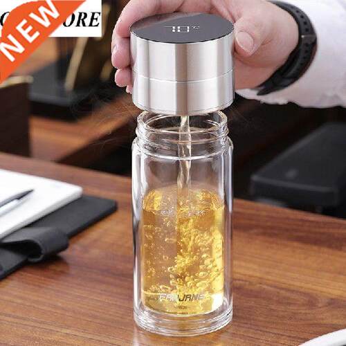 350ml Portable Thickened Double Wall Intelligent Glass