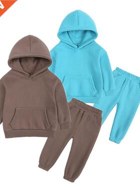 2022 Teen Boys Clothing Winter Kids girls Sets Solid Color P