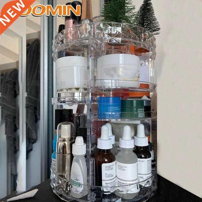 HOOMIN Makeup Organizer Transparent Acrylic Large Capacity