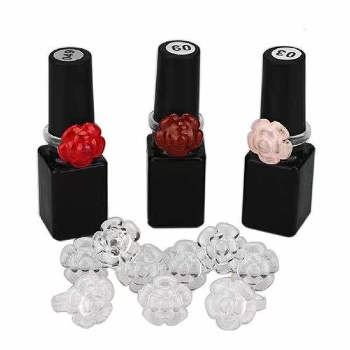 50Pcs Rose Flower Shape Nail Varnish Gel Polish Bottle