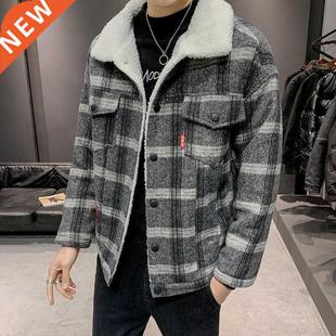 Men's corduroy jacket winter handsome nd fashion casual warm